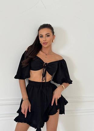 Костюм зі спідницею5 фото