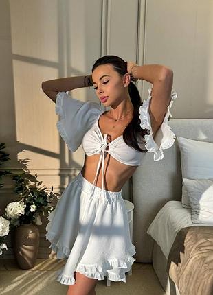 Костюм зі спідницею8 фото