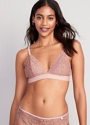 Old navy кружевной бралет, персиковый, хл.