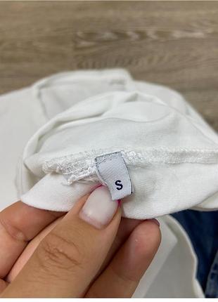 Белая оригинальная укороченная футболка,топик гесс,белоснежная базовая футболка гесс,хлопковая4 фото