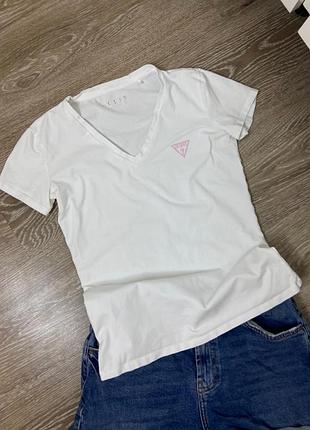 Белая оригинальная укороченная футболка,топик гесс,белоснежная базовая футболка гесс,хлопковая2 фото