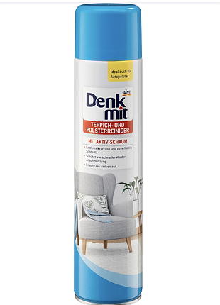 Пена для очистки ковров и обивки denkmit teppich & polsterreiniger mit aktivschaum, 600 ml