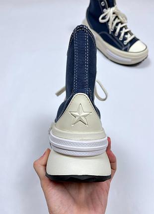 Высокие кеды конверсы на платформе джинсовые converse оригинал 4