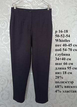 Р 16-18 / 50-52-54 стильні базові укорочені чорні штани-штани щільні трикотажні великі батал