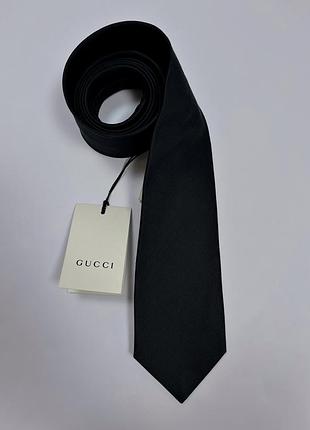 Базовий чорний галстук краватка gucci оригінал