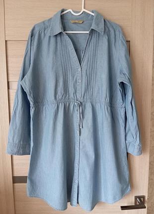 Джинсовое платье туника