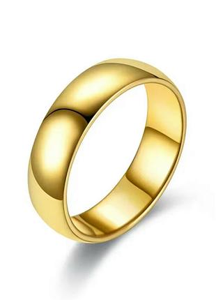 Каблучка 6мм унісекс обручка класична сталь обручальне кільце