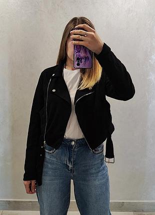 Косуха черная экозамша размер s