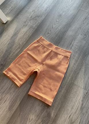Шорти велосипедки pull and bear персикові короткі
