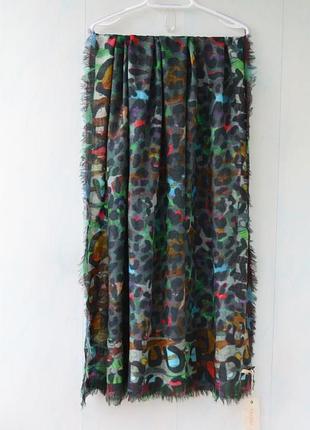 Огромный шерстяной палантин ombre london, шерсть