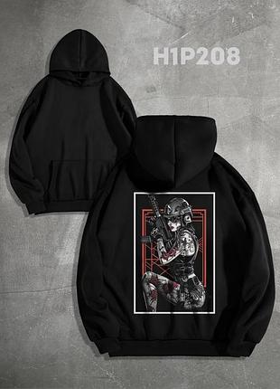 Худі петля преміум чорний