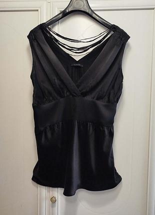 Шовкова блуза топ шовк 💯, чорна