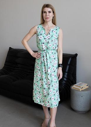 Длинное платье в цветочный принт