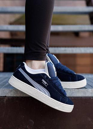Кросівки puma suede xl dark blue white