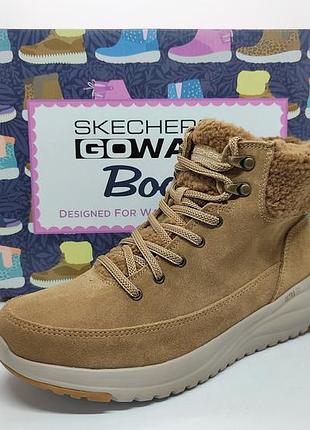 Кожаные водонепроницаемые ботинки skechers on the go оригинал