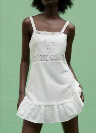 Сукня сарафан лляний  zara плаття