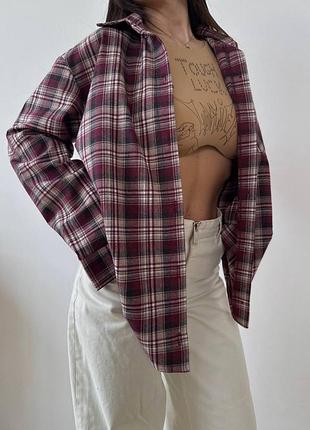 Фланелева оверсайз сорочка10 фото