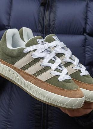 Кроссовки мужские adidas adimatic green адидас натуральная замша вьетнам