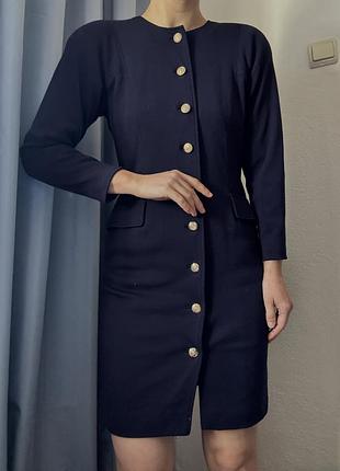 Вінтажна синя сукня прямого крою класика rope