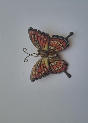 Брошь в виде бабочки, винтажная