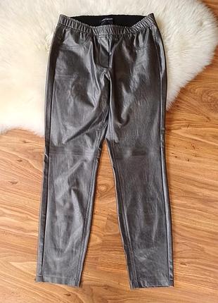 Брюки леггинсы из экокожи с металлическим эффектом luisa cerano