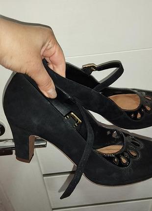 Туфлы замшевые clarks