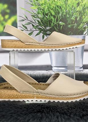 Босоніжки жіночі inblu бежеві шкіряні 4513