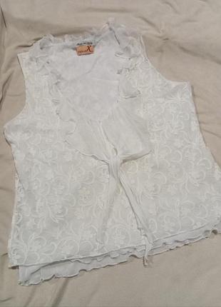 Шифоновая полупрозрачная блуза