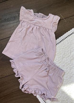 Комплект для дівчинки 0-3 міс 62 см бузкового лавандового фіолетового к