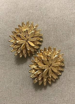 Розкішні сережки  кліпси американський вінтаж