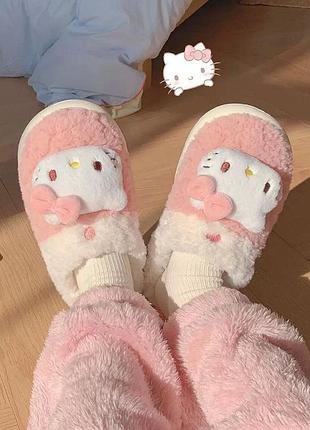 Комнатные тапочки тапочки с открытой пяткой аниме хеллоу котти kuromi sanrio hello kitty