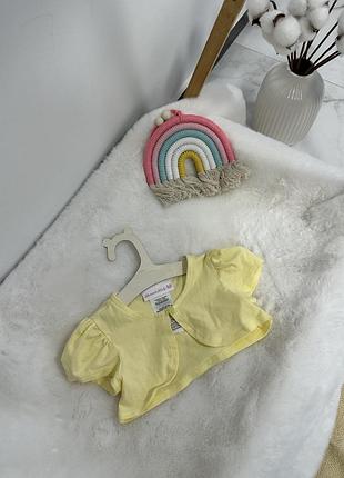 Класне жовте балеро bonnie baby, балеро з коротким рукавом, балеро