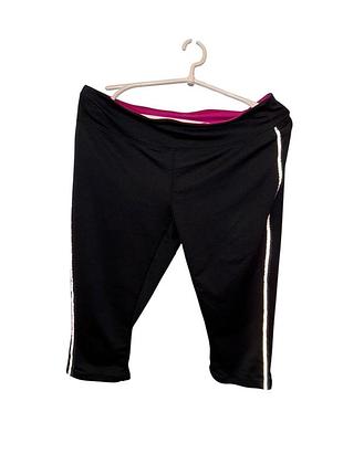 Р. 46-48/m-l женские спортивные черные лосины-шорты (ниже колена)