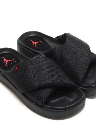 Jordan sophia slide black red (w)