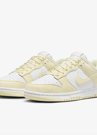 Кросівки nike dunk low лимонного кольору