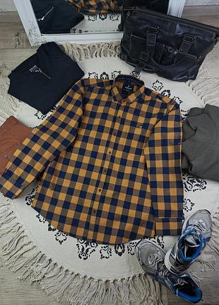 Брендовая стильная хлопковая рубашка в клетку whether🔥