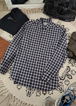 Брендовая стильная хлопковая рубашка в клетку massimo dutti🔥