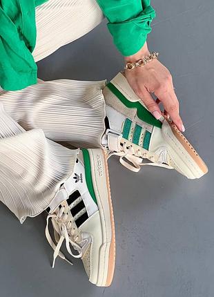 Кроссовки adidas forum 84 low black green premium