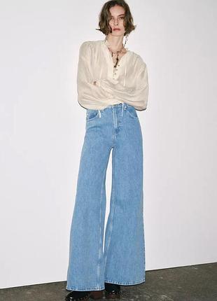 Джинсы zw collection wide leg с высокой посадкой