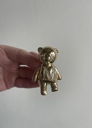 Брошка ведмедик max mara teddy bear “m” gold