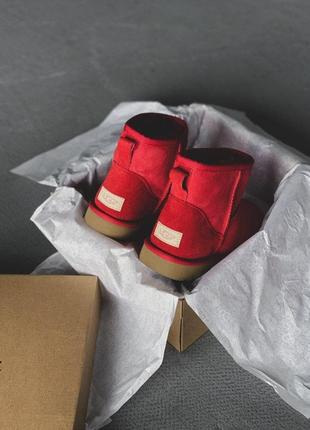 Ugg mini classic red metalic 🆕 шикарные женские угги 🆕 купить наложенный платёж8 фото