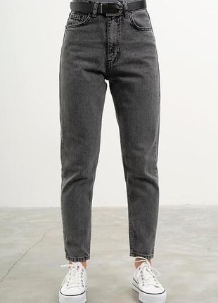Джинси мом слім сірі