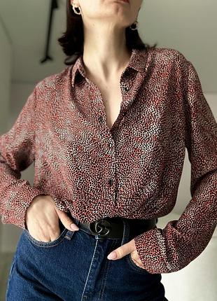 Блуза сорочка блузка жіноча леопардовий принт рубашка