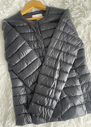 Пуховик. черная стеганая куртка h&m