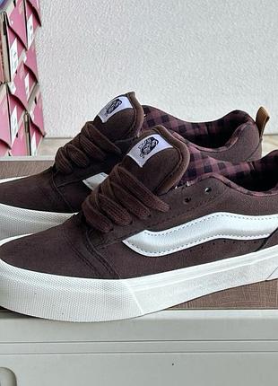 Кеди жіночі коричневі vans knu old skool brown нові кросівки