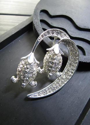 Брошь тюльпаны  винтаж m&s