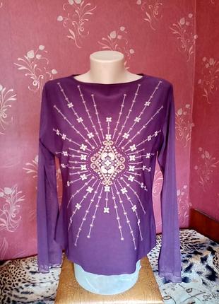 Блузка с рисунком, размер 48-50