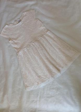 Нежное сетевое платье девочке zara 7-8 лет