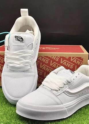 Кеди жіночі білі vans knu old skool нові кросівки
