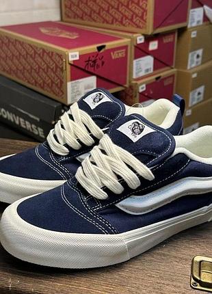 Кеди жіночі коричневі сині денім vans knu old skool нові кросівки